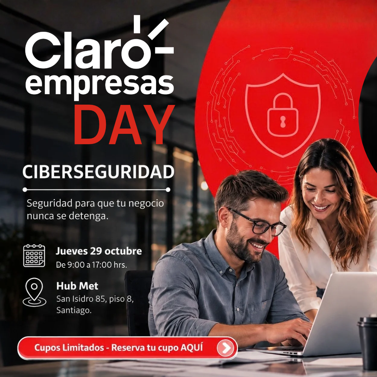 Banner Claro empresas Day Ciberseguridad cuadrado