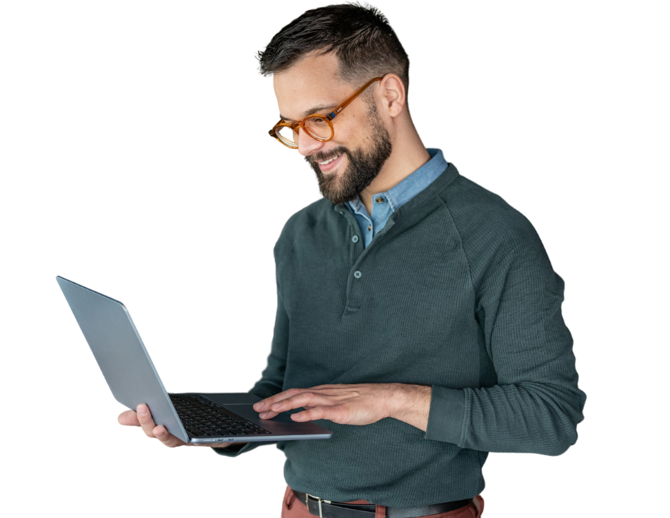 hombre computador sin fondo hombre computador sin fondo
